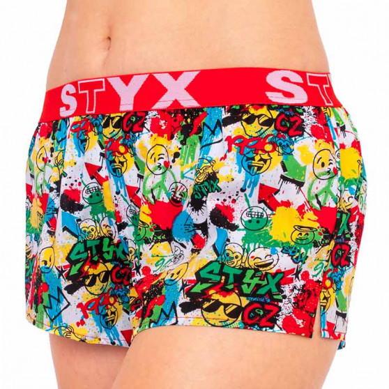 Dameshorts Styx kunst sport gummi emoji (T954)