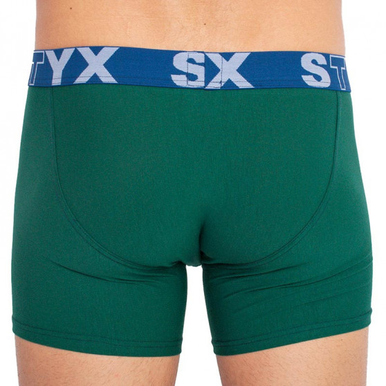 Boxershorts til mænd Styx lang sportselastik mørkegrøn (U1066)