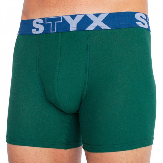 Boxershorts til mænd Styx lang sportselastik mørkegrøn (U1066)