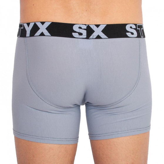 Boxershorts til mænd Styx lang sportselastik lysegrå (U1067)