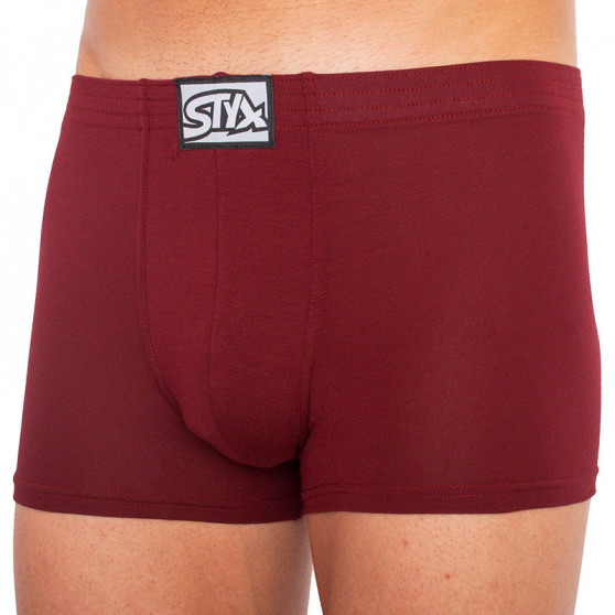 Boxershorts til mænd Styx klassisk gummi burgundy (Q1060)