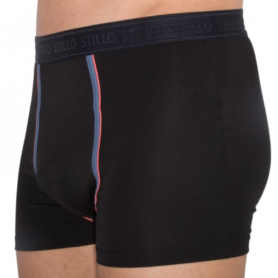 3PACK Boxershorts til mænd Stillo sort med grå stribe (STP-0161616)