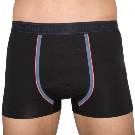 3PACK Boxershorts til mænd Stillo sort med grå stribe (STP-0161616)