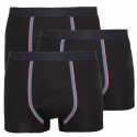 3PACK Boxershorts til mænd Stillo sort med grå stribe (STP-0161616)