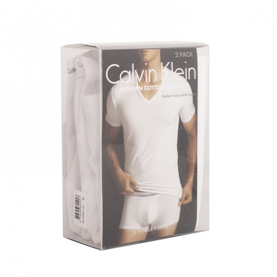 2PACK t-shirt til mænd Calvin Klein hvid (NB1089A-100)