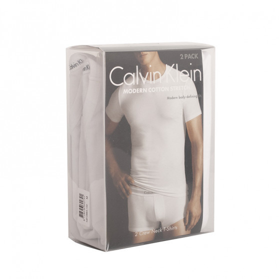 2PACK t-shirt til mænd Calvin Klein hvid (NB1088A-100)