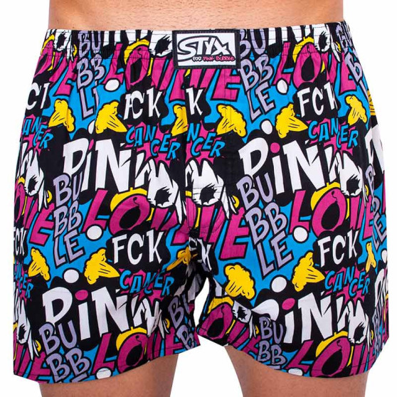 Boxershorts til mænd Styx art klassisk gummi Pink Bubble (A1058)