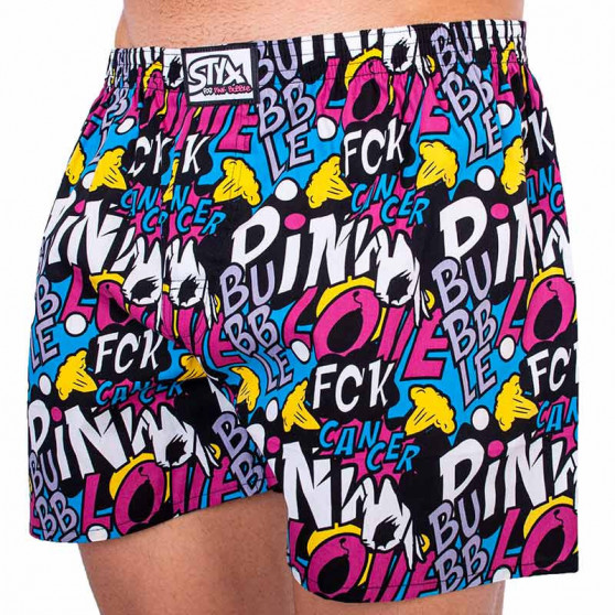 Boxershorts til mænd Styx art klassisk gummi Pink Bubble (A1058)