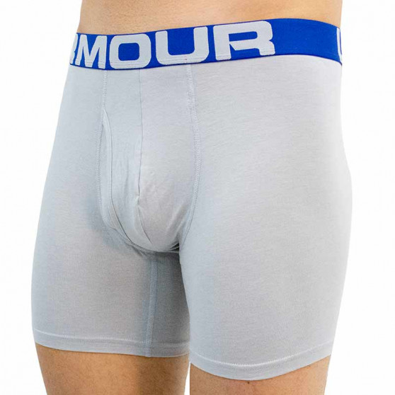 3PACK Boxershorts til mænd Under Armour grå (1363617 011)