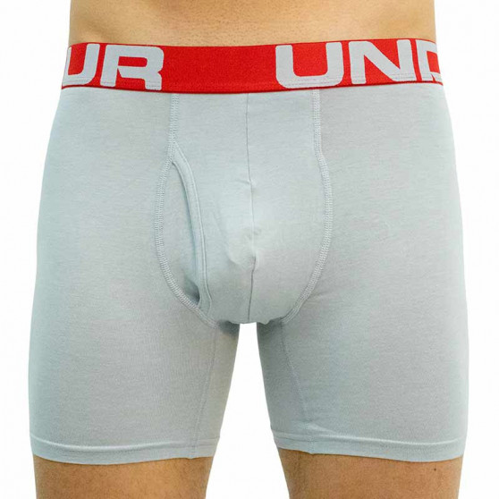 3PACK Boxershorts til mænd Under Armour grå (1363617 011)