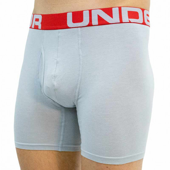 3PACK Boxershorts til mænd Under Armour grå (1363617 011)