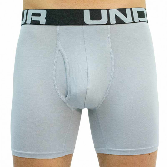 3PACK Boxershorts til mænd Under Armour grå (1363617 011)