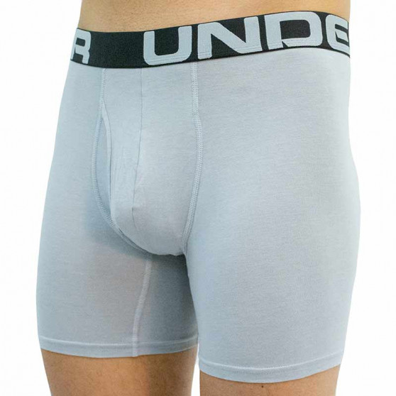 3PACK Boxershorts til mænd Under Armour grå (1363617 011)