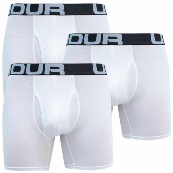 3PACK Boxershorts til mænd Under Armour hvid (1363617 100)