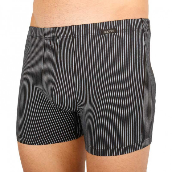 Boxershorts til mænd Andrie sort med blå striber (PS 5541 C)