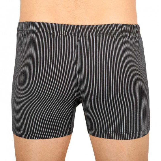 Boxershorts til mænd Andrie sort med blå striber (PS 5541 C)