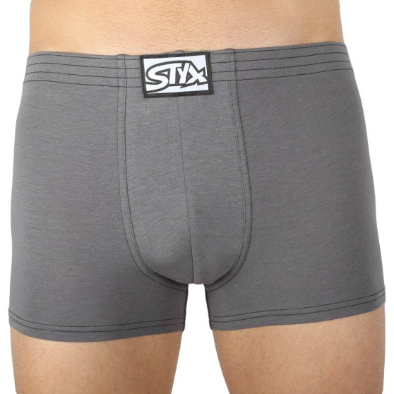 Boxershorts til mænd Styx klassisk elastik mørkegrå (Q1063)