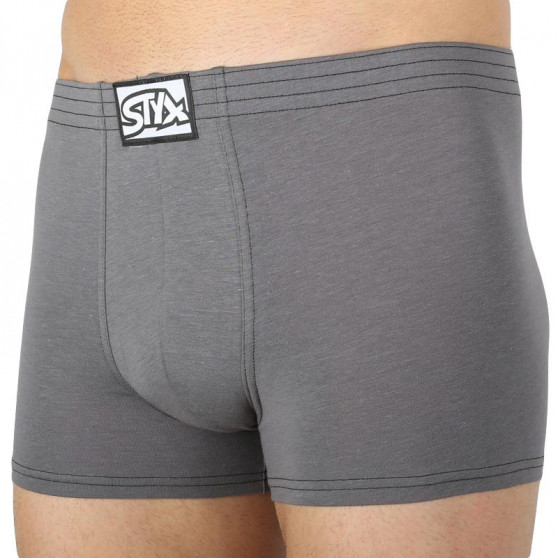 Boxershorts til mænd Styx klassisk elastik mørkegrå (Q1063)