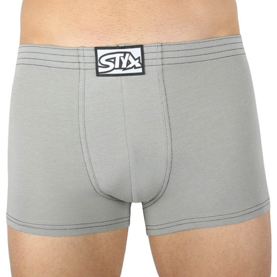 Boxershorts til mænd Styx klassisk gummi light grey (Q1062)