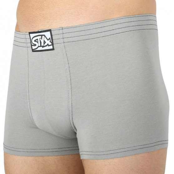 Boxershorts til mænd Styx klassisk gummi light grey (Q1062)