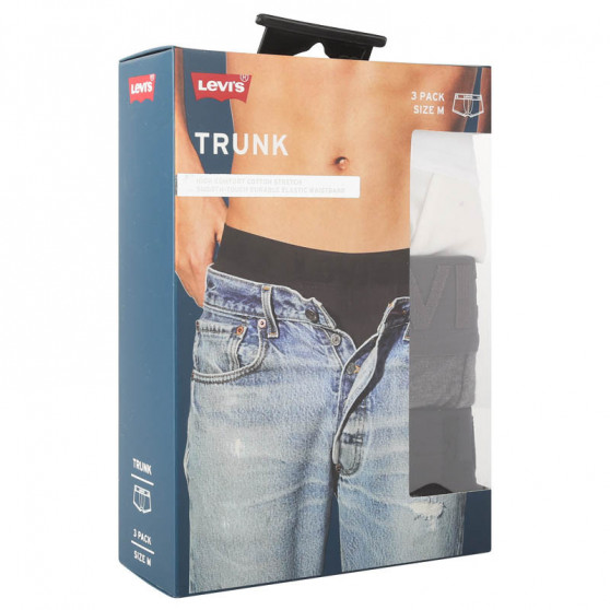 3PACK Boxershorts til mænd Levis flerfarvet (905045001 010)