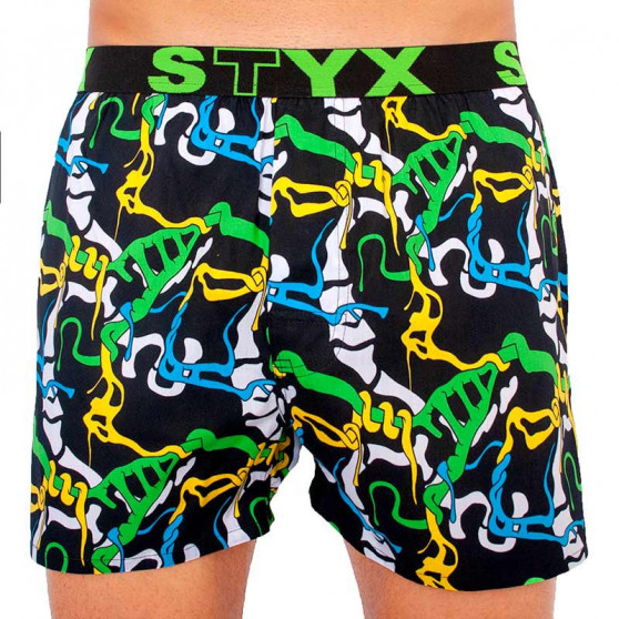 3PACK Boxershorts til mænd Styx sport elastik flerfarvet (B9565758)