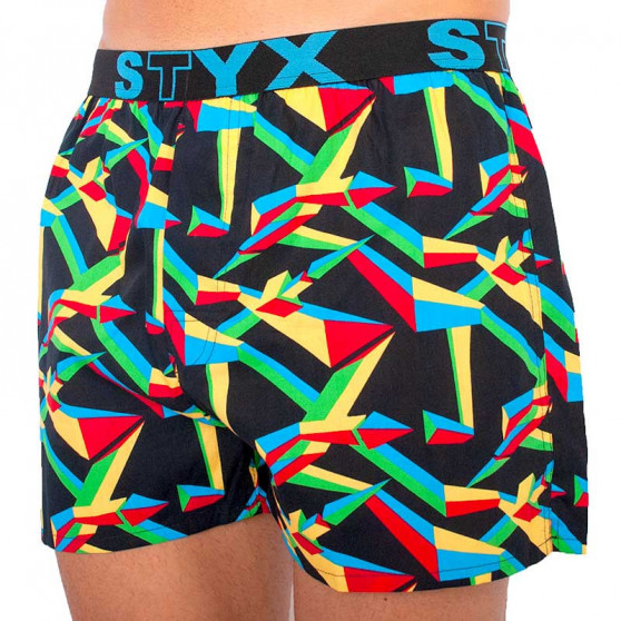 3PACK Boxershorts til mænd Styx sport elastik flerfarvet (B9565758)