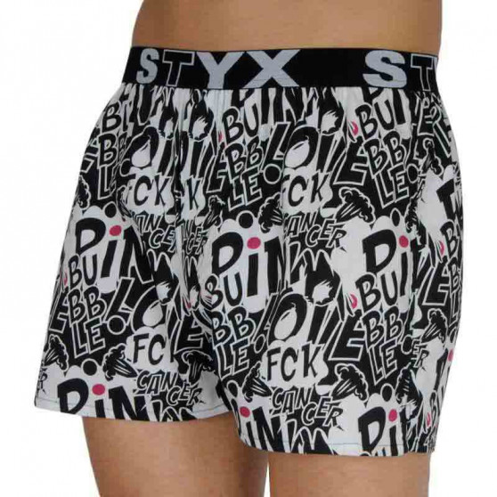 Boxershorts til mænd Styx art sportsgummi Pink Bubble (B1059)