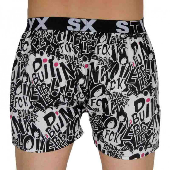 Boxershorts til mænd Styx art sportsgummi Pink Bubble (B1059)