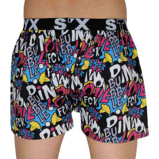 Boxershorts til mænd Styx art sportsgummi Pink Bubble (B1058)