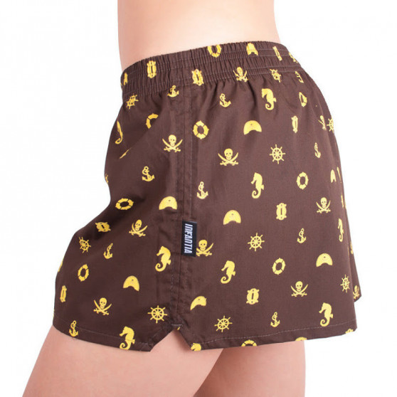 Dameshorts Infantia brun med print DTKG9