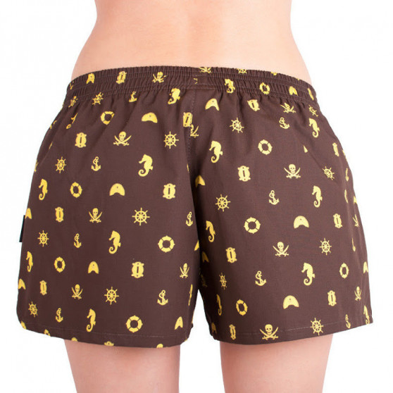 Dameshorts Infantia brun med print DTKG9