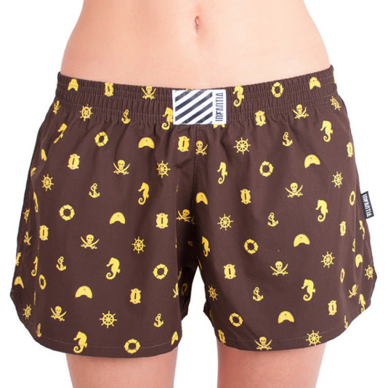 Dameshorts Infantia brun med print DTKG9