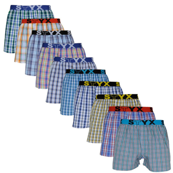 10PACK Boxershorts til mænd Styx sportsgummi (B101234567802)