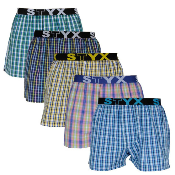 5PACK Boxershorts til mænd Styx sport elastik flerfarvet (B10107080913)