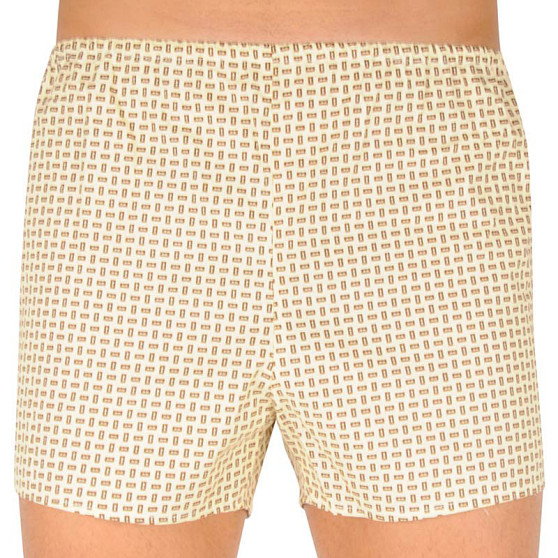 Boxershorts til mænd Foltýn beige med rektangler