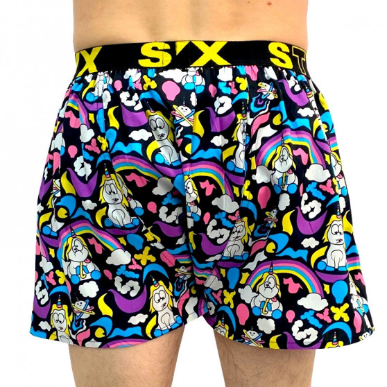 Boxershorts til mænd kunst sport gummi og sokker Styx Unicorn (BH1158)