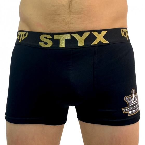 Boxershorts til mænd Styx / KTV sportsgummi sort - sort gummi (GTCK960)