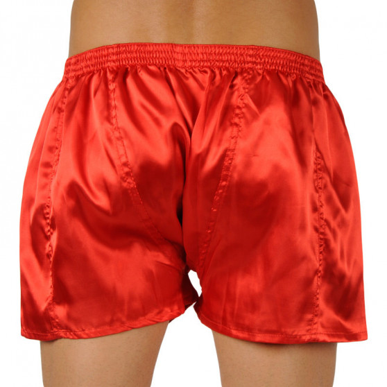 Boxershorts til mænd Styx klassisk gummi rød satin (C663)