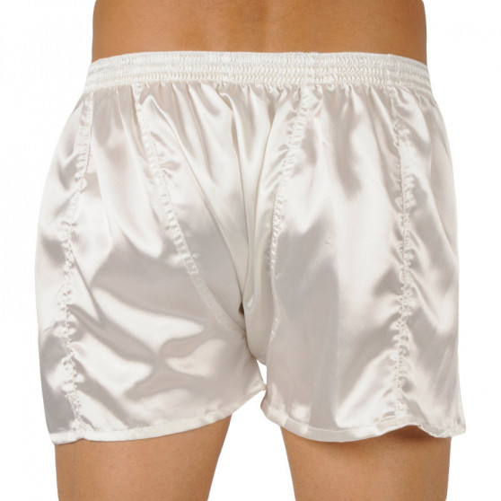 Boxershorts til mænd Styx klassisk gummi satin hvid (C1061)