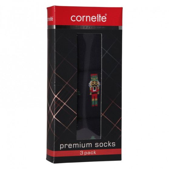 3PACK sokker Cornette sort (A48)