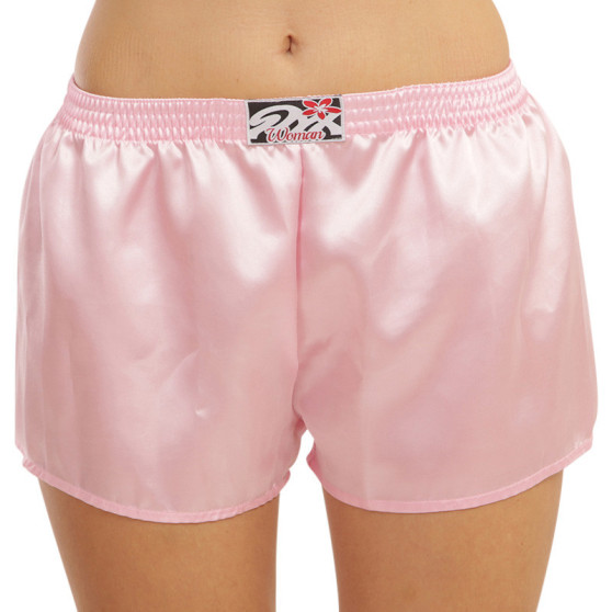 Dameshorts Styx klassisk gummi satin pink (L1160)