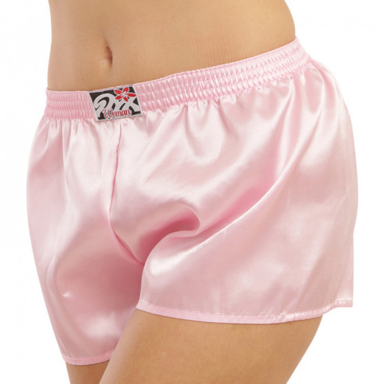 Dameshorts Styx klassisk gummi satin pink (L1160)