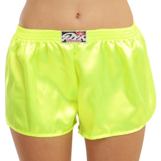 Dameshorts Styx klassisk gummi satin neon grøn (L1161)