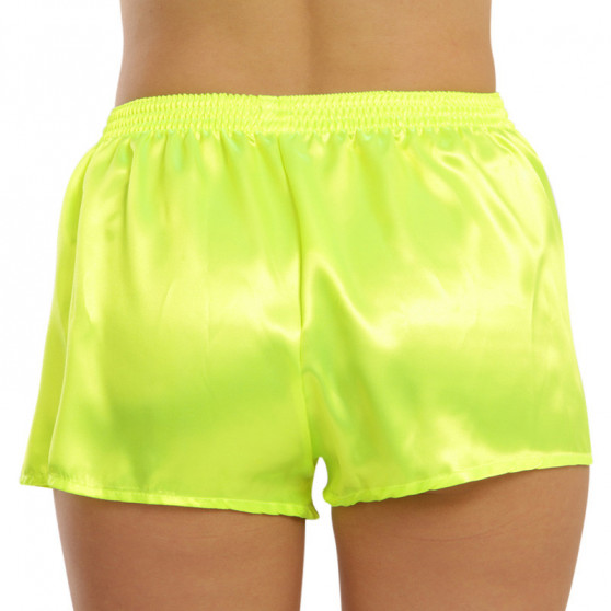 Dameshorts Styx klassisk gummi satin neon grøn (L1161)