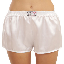 Dameshorts Styx klassisk gummi satin hvid (L1061)