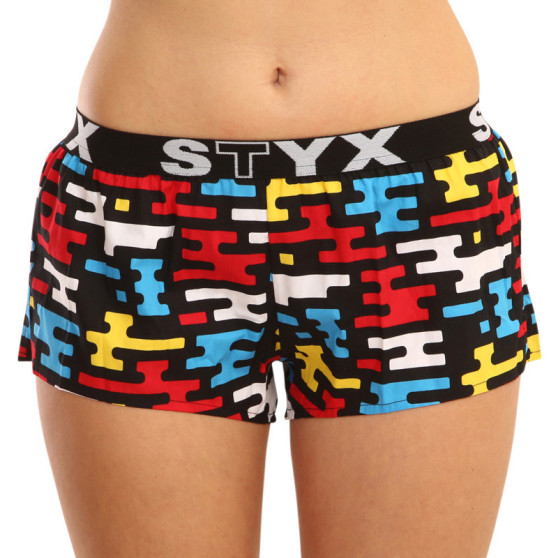 Dameshorts Styx kunst sport gummi flad (T1154)