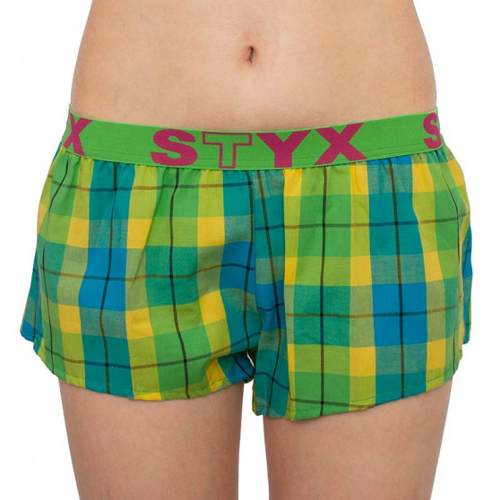 3PACK Dameshorts Styx sport gummi flerfarvet (T8132628)