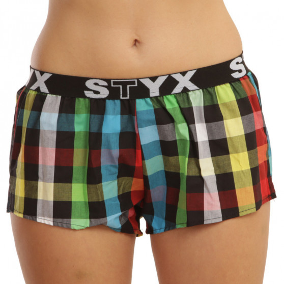 3PACK Dameshorts Styx sport gummi flerfarvet (T8132628)