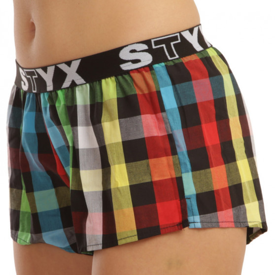 3PACK Dameshorts Styx sport gummi flerfarvet (T8132628)